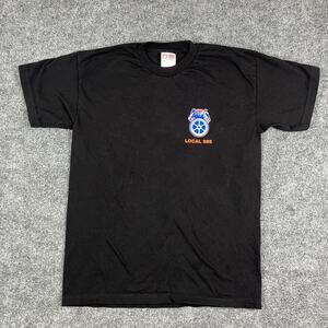 Bayside Local 988 T-Shirt Mens Large Black Graphic Heavyweight Tee USA Made